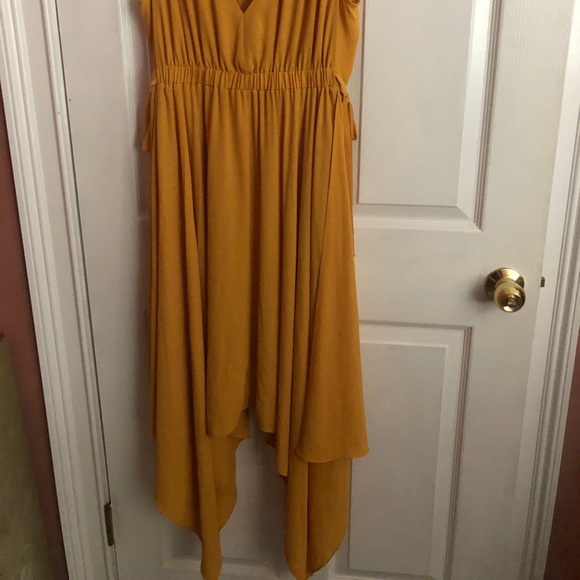 BCBGMaxazria Golden Glow Handkerchief Dress - Picture 5 of 6